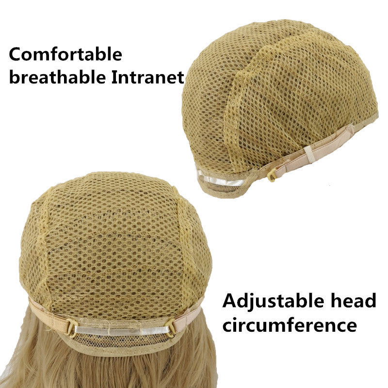 Three-color Gradient Mid-section Women's Wig Set Three-color Gradient Mid-section Women's Wig Set